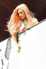 Rosé-pink Born This Way Ball wig