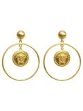 Versace - Vanitas medallion gold hoop earrings