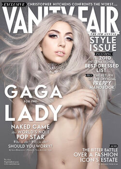 2010, LADY GAGA, Vanity Fair Magazine (No Label) Vintage