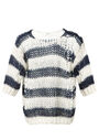 Saint Laurent - Striped wool and mohair openwork pullover