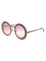 Dior - Rose enamel oversized sunglasses