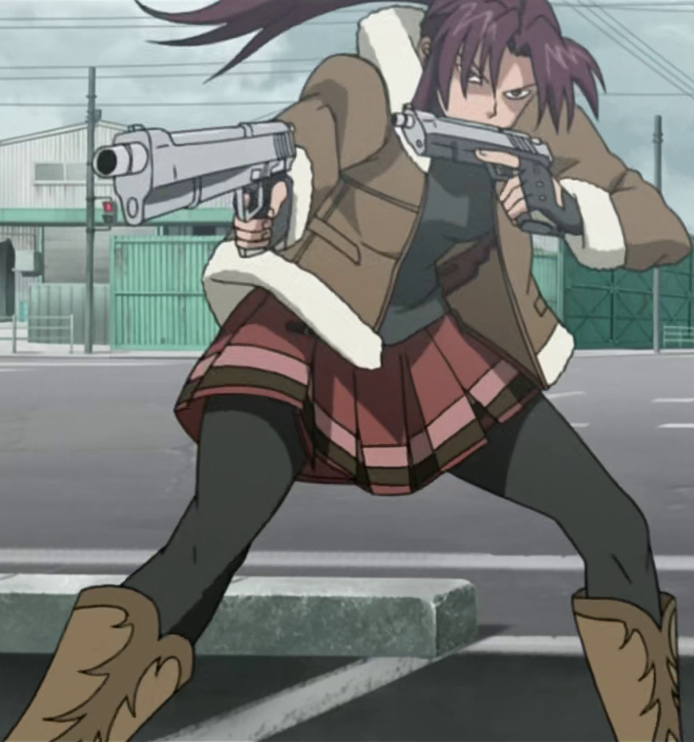 revy is the best female gun shooter in anime | Revy Black Lagoon | TikTok