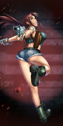 Revy in the online game Black Lagoon: Heaven's Shot