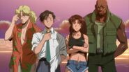 Revy (2nd from right) with the Black Lagoon Team