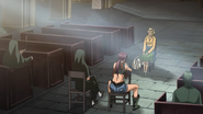 Revy listening to Jane in the chapel (episode 16)