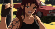The Plymouth behind Revy (Episode 7)