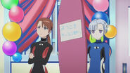 Lan and sachi in wetsuits
