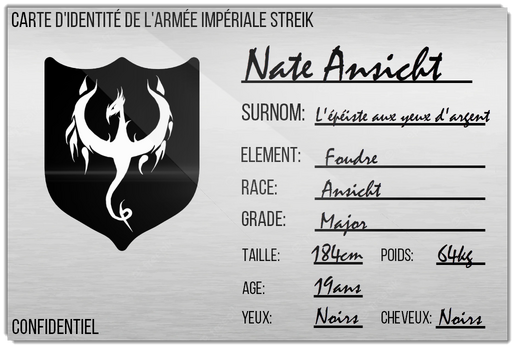 Carte d'identité de l'armée impériale Streik de Nate Ansicht