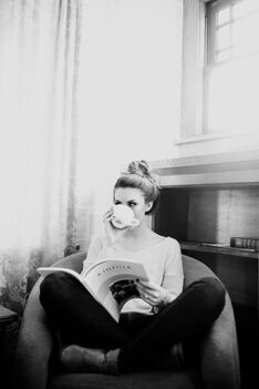 Reading with the morning tea