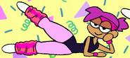 Enid in an aerobic outfit in "KO's Health Week".