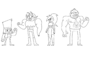 Character designs by Lamar Abrams and Danny Hynes, clean up by Mike Collins