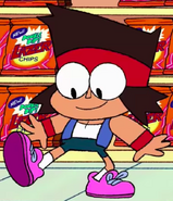 K.O. with shoes "Red Action to the Future".