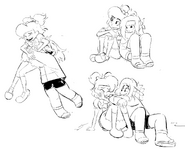 Enid and Elodie Sketches SB