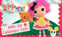 Fantasia Lalaloopsy Crumbs Sugar Cookie Pop Amarela e Rosa