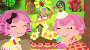 S2E18 Crumbs and Cherry smiling with cake