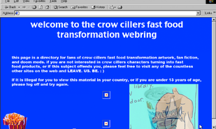 Crow Cillers transforming into fast-food, don't like don't look