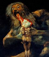 Cronos comiendo a un hijo. Cuadro de Goya