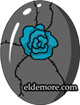 Blue Rose Day of the Dead Rune Dragon Egg