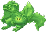 Green Foo Dog Rune Dragon