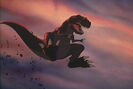 Sharptooth, jumping in combat.