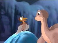 Petrie and Littlefoot in winter