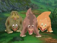 The gang, startled by the emergence of earthshake.