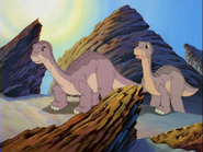 Littlefoot and Ali, out in the middle of a desert