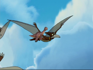 Littlefoot in the song "Adventuring", reaching "the highest high, where even Flyers never fly"