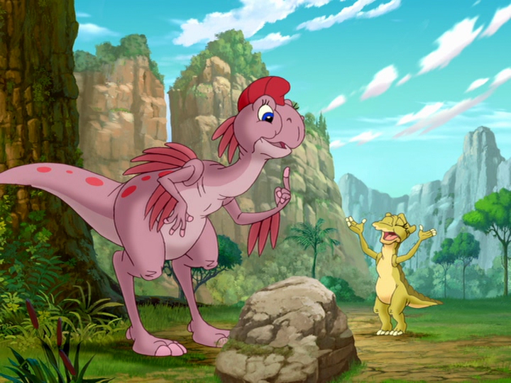 the first episode of The Land Before Time, "The Cave of Many Voice...