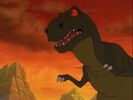 The Meanest Sharptooth stares at Littlefoot during the latter's dream