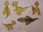 Turnaround model sheet of Ducky from the first film