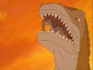 Littlefoot inside the Allosaurus' mouth