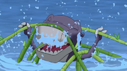 Chomper tangled in vines