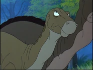 The Iguanodon, dismissive of Daddy Topps' message during Standing Tough.