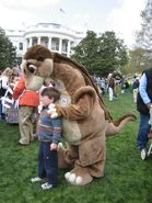 Littlefoot mascot at the White House Easter Egg Roll