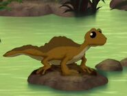A Sailbacked Lizard in The Land Before Time XIII: The Wisdom of Friends