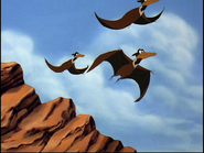 Several Pteranodon in flight, from The Land Before Time III: The Time of the Great Giving