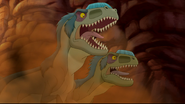 Allosaurus as they appear in The Land Before Time XIV: Journey of the Brave