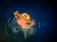 Animation of Ducky making a face at Sharptooth. This scene was cut from the original film but can be seen in the trailer.