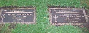 Judith and Maria's gravestones.