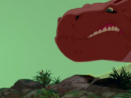 The Orange-Brown Sharptooth eventually leaves