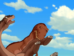 The Orange-Brown Sharptooth taking down Bron
