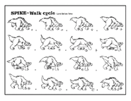 Walk cycle diagram for Spike