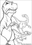 Screech and Thud, as they appear in The Land Before Time coloring pages