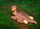 Littlefoot gets tripped by Shorty