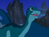 Littlefoot tells his grandparents about the flying rock he just saw
