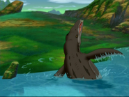 The Liopleurodon attempts to attack the gang for the first time