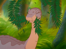 Littlefoot tries eating a new kind of plant on The Mysterious Island