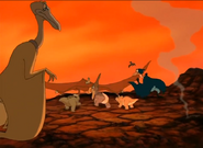 The probable Quetzalcoatlus in the foreground after Ducky is rescued by Pterano