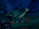 Littlefoot tells his grandparents about his sleepstory